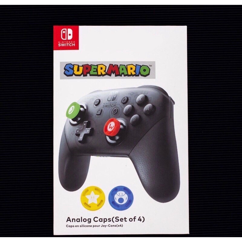 Set 4 núm bọc Super Mario cho cần Analog của Pro Controller - máy chơi game Nintendo Switch