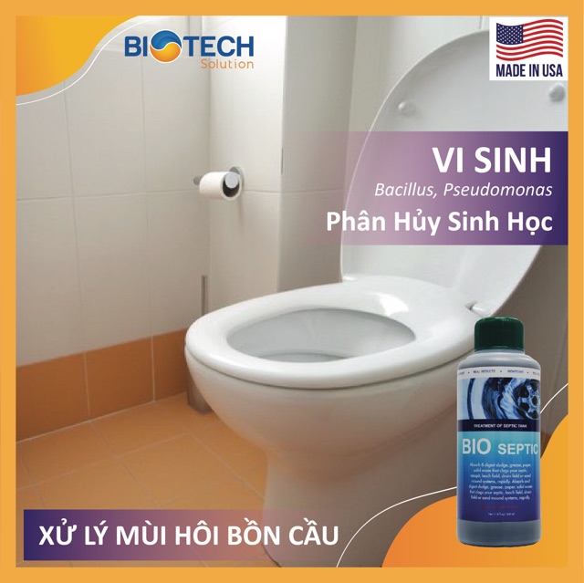 Chất thông cống - Nước vi sinh thông cống, thông tắc bồn cầu, khử mùi, vi sinh hữu cơ an toàn Bio Septic (Mỹ) 350ml