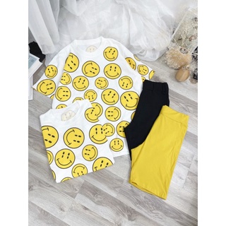Set quần ngố mặt cười 11010