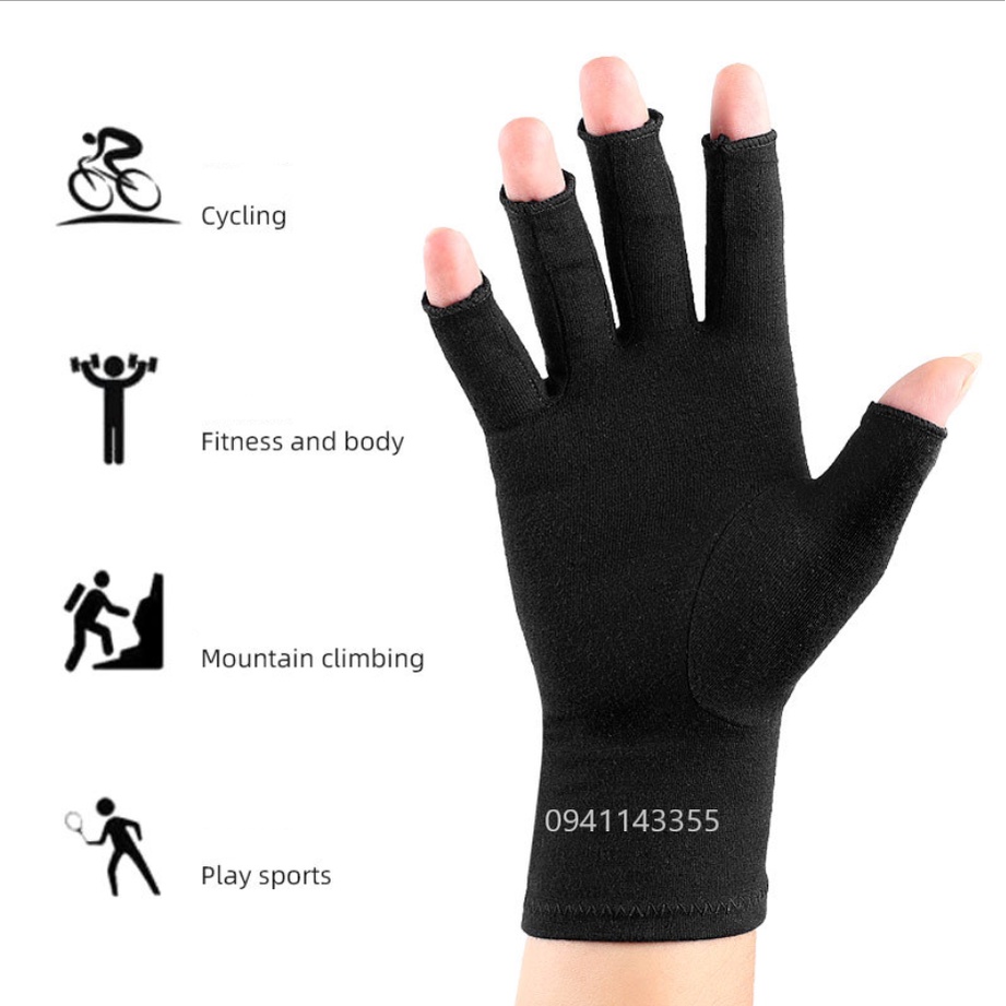 Găng tay đàn hồi bảo vệ cổ tay & lòng bàn tay trong cử tạ gym, bộ 2 cái
