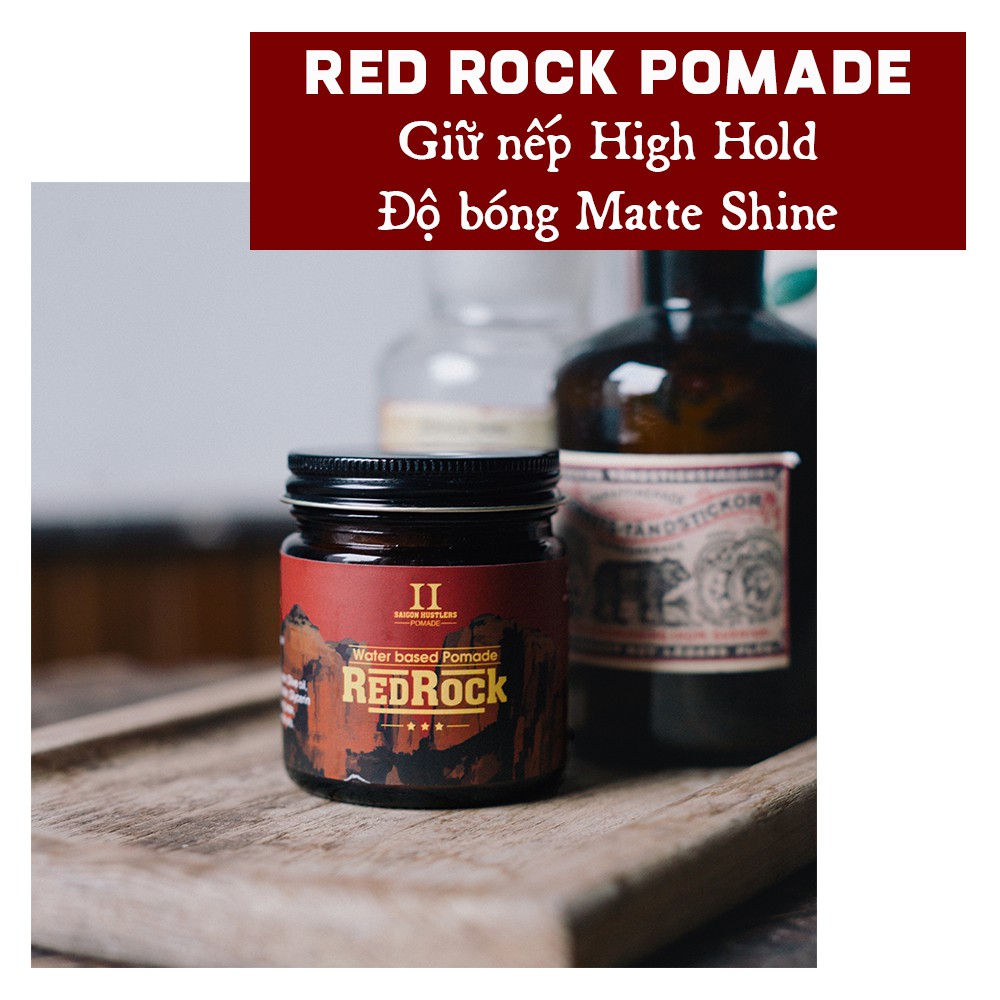 [CHÍNH HÃNG] Sáp vuốt tóc nam Saigon Hustlers Red Rock Pomade 112g