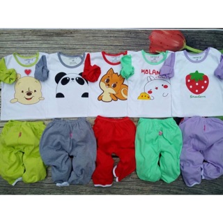 Combo 5 bộ ngắn 5 bộ dài cho bé 5kg