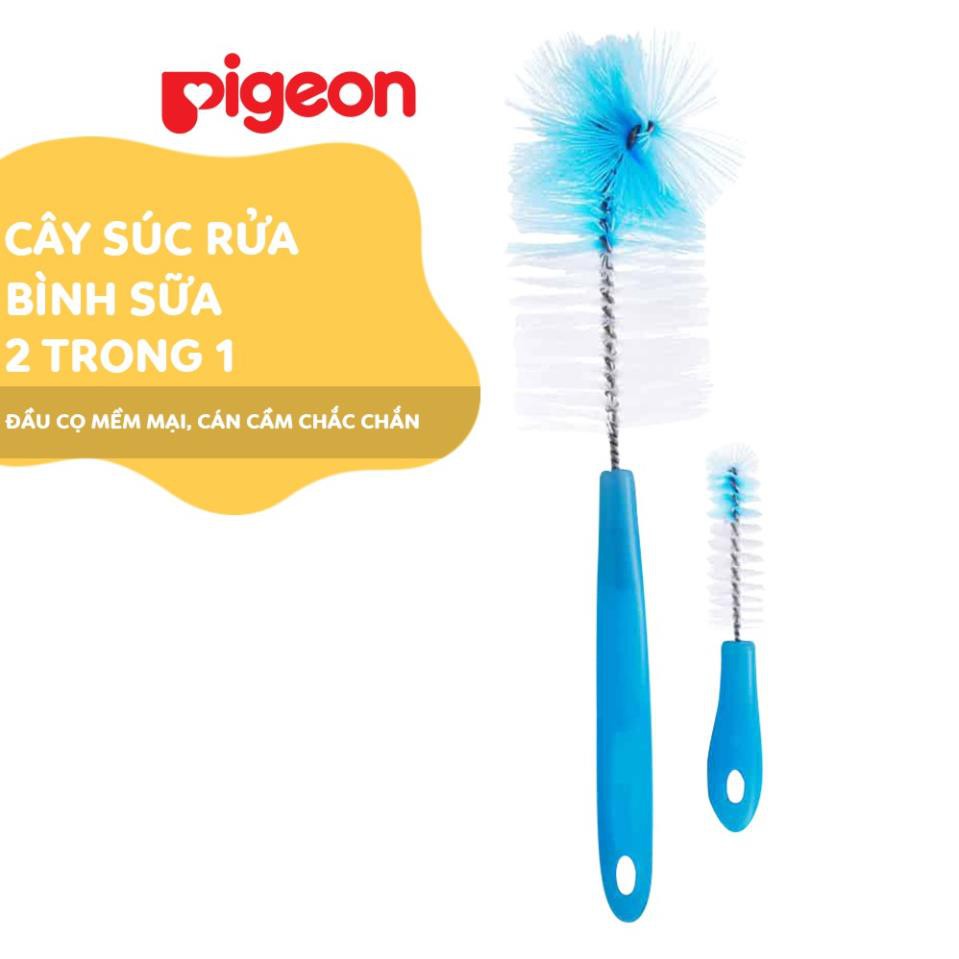 Cọ rửa bình sữa và núm ty Pigeon 2 trong 1