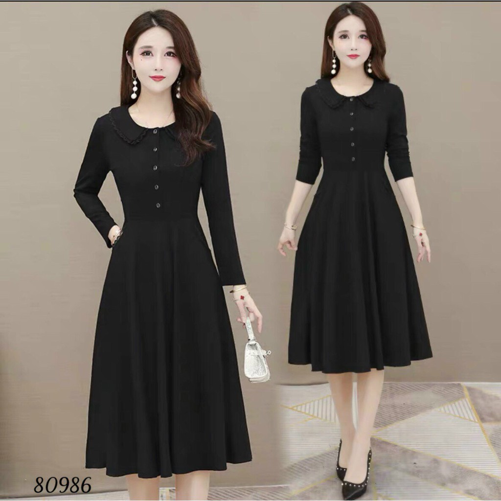 ĐẦM XÒE DỰ TIỆC CÓ NÚT CÚC CỰC XINH TÔN DÁNG THANH LỊCH CHO CHỊ EM