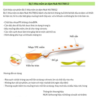 Bộ 5 thìa mềm ăn dặm NUK