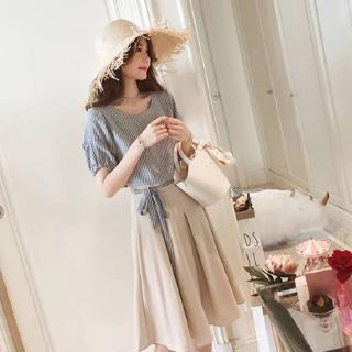 Hàng mới v two-piece children's red France, group, very women's small dress Summer beautiful T-shirt, suit, fashion, skirt, Yangqi set net, fragrance, small in is