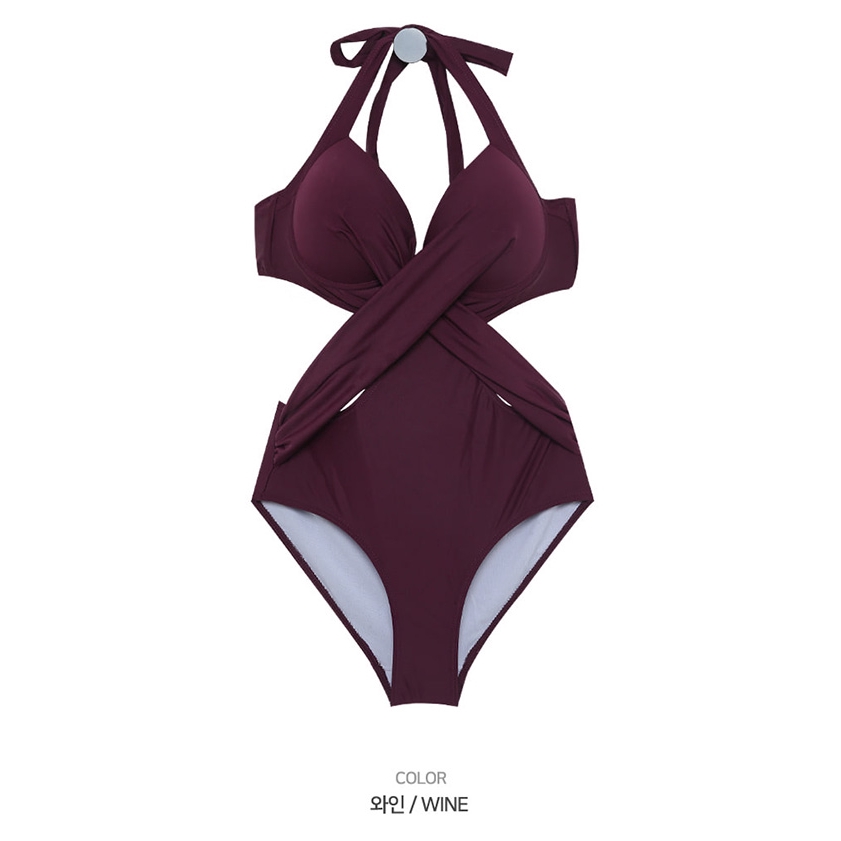 Áo tắm nữ quai chéo gợi cảm Áo tắm một mảnh Khay thép tập hợp bikini áo tắm đi biển | BigBuy360 - bigbuy360.vn