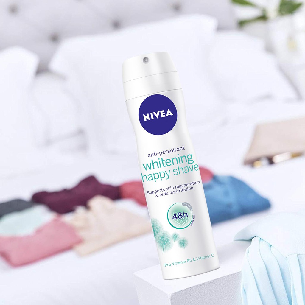 Xịt ngăn mùi Nivea trắng mịn làm dịu da 150ml (bao bì mới)