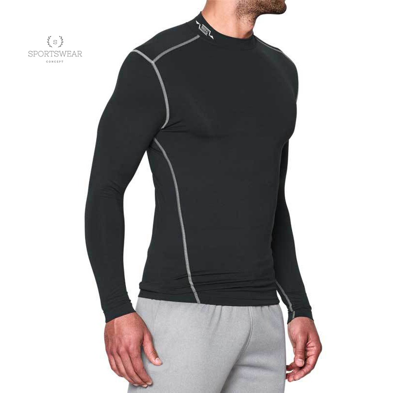 Áo tập gym thể thao tay dài trơn ôm sát cổ trụ UABRAV Sportswear Concept khô thoáng thoải mái đàn hồi nam tính