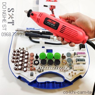 Máy mài khuôn mini acz kèm bộ đồ nghề 6058 - bh 12 tháng