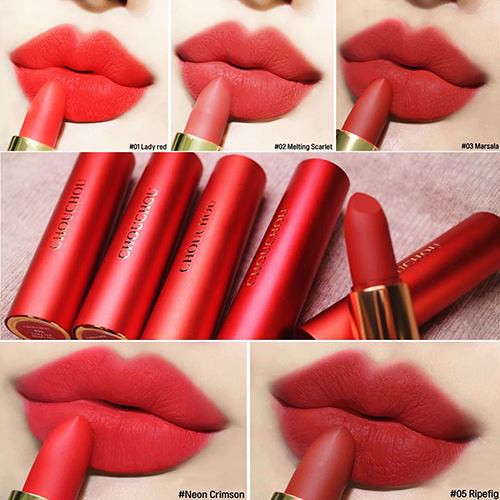 Son Thỏi Chou Chou Signature Premier Matt Rouge Red Limited Edition vỏ đỏ