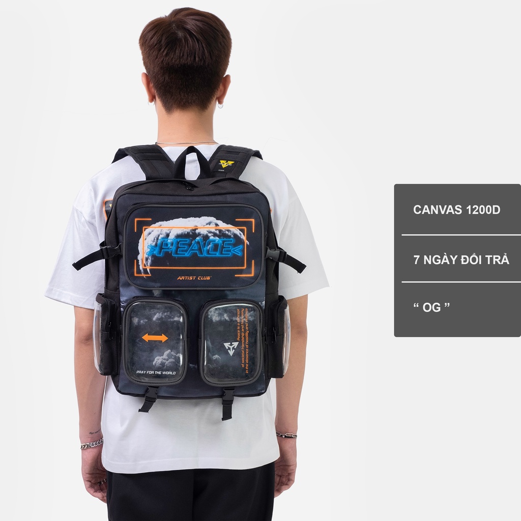 Balo Artist Club PEACE size 45x35x15cm - Kèm box bảo vệ
