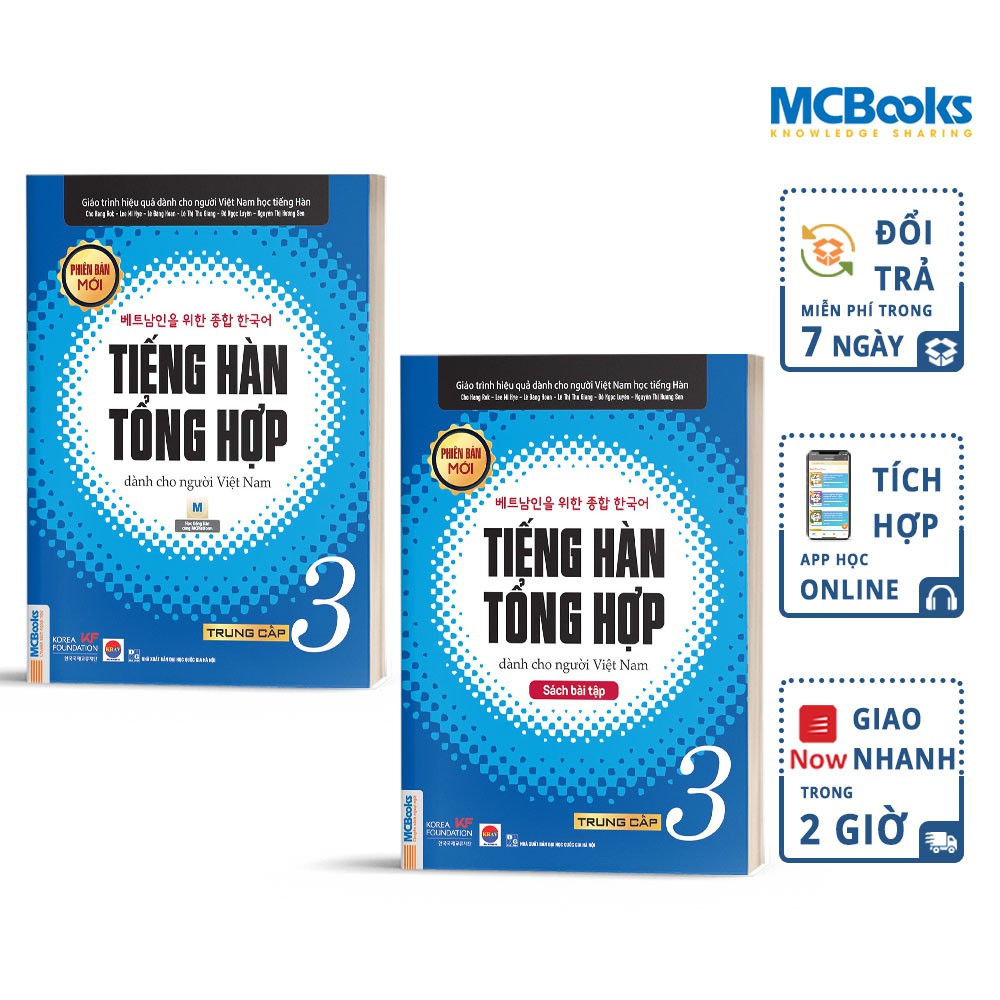 Sách - Combo Tiếng Hàn Tổng Hợp Dành Cho Người Việt Nam - Trung cấp 3 - Học Kèm App Online