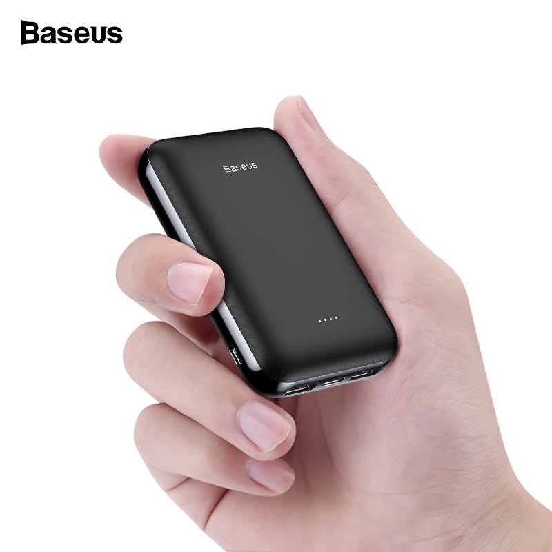 Pin sạc dự phòng siêu nhỏ Baseus mini JA 2.1A 10000mAh 2 cổng USB cho iPhone, Samsung, LG,..