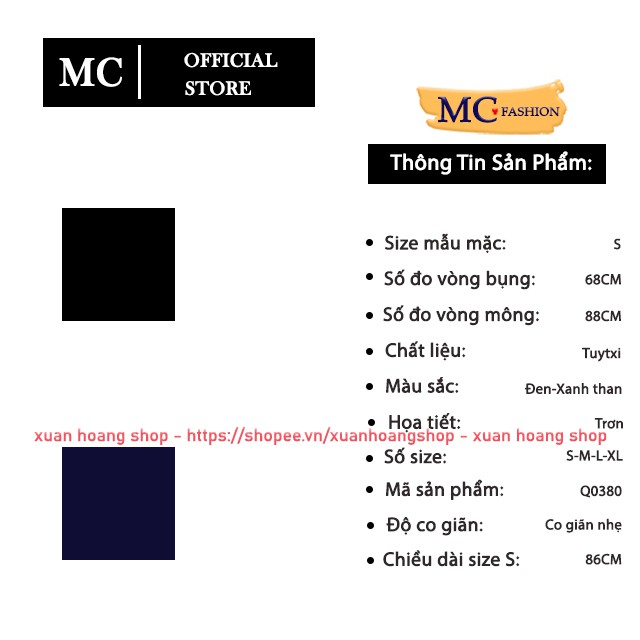 Quần Tây Nữ Công Sở Lưng Cao Mc Fashion, Kiểu Âu, Màu Đen, Xanh Tím Than, Ống Côn, Chất Vải Co Giãn, Size Đủ Q0380