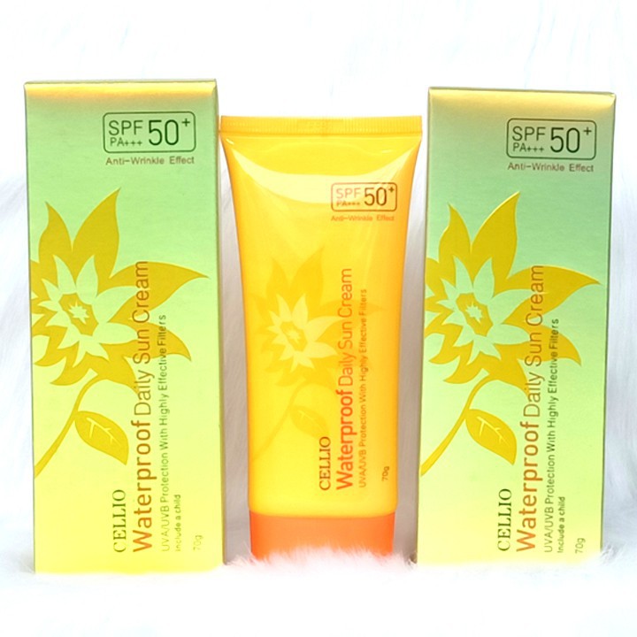 Kem chống nắng Cellio Waterproof Daily Sun Cream SPF 50 PA+++, dành cho mọi loại da