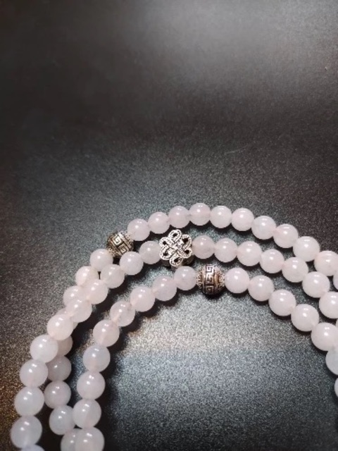 Charm bạc S925 hình nút thắt kết đồng tâm xỏ ngang
