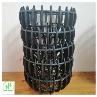5 chậu nhựa giả bí trồng lan fi 20 - màu đen