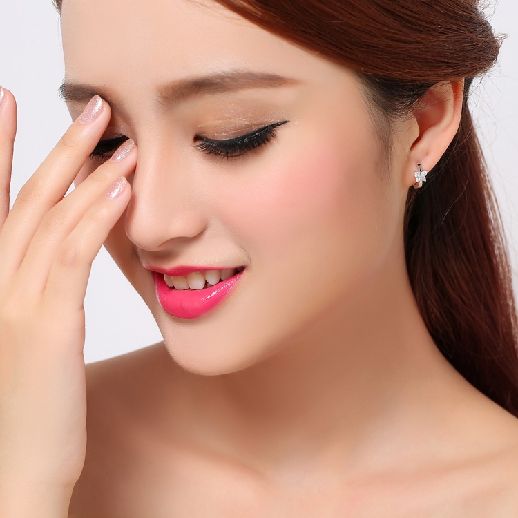 Bông Tai Hình Hoa/ Bươm Bướm Đính Đá Đơn Giản Phong Cách Cổ Điển Thời Trang Cho Nữ