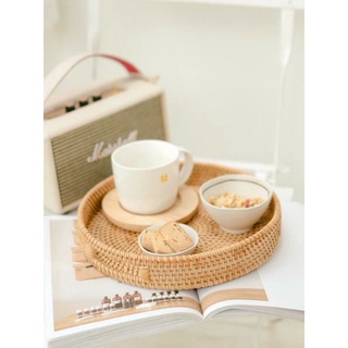 [Freeship] Khay mây tròn đựng đồ siêu đẹp_ sử dụng gia đình, nhà hàng_ decor_trang trí, phụ kiện chụp ảnh