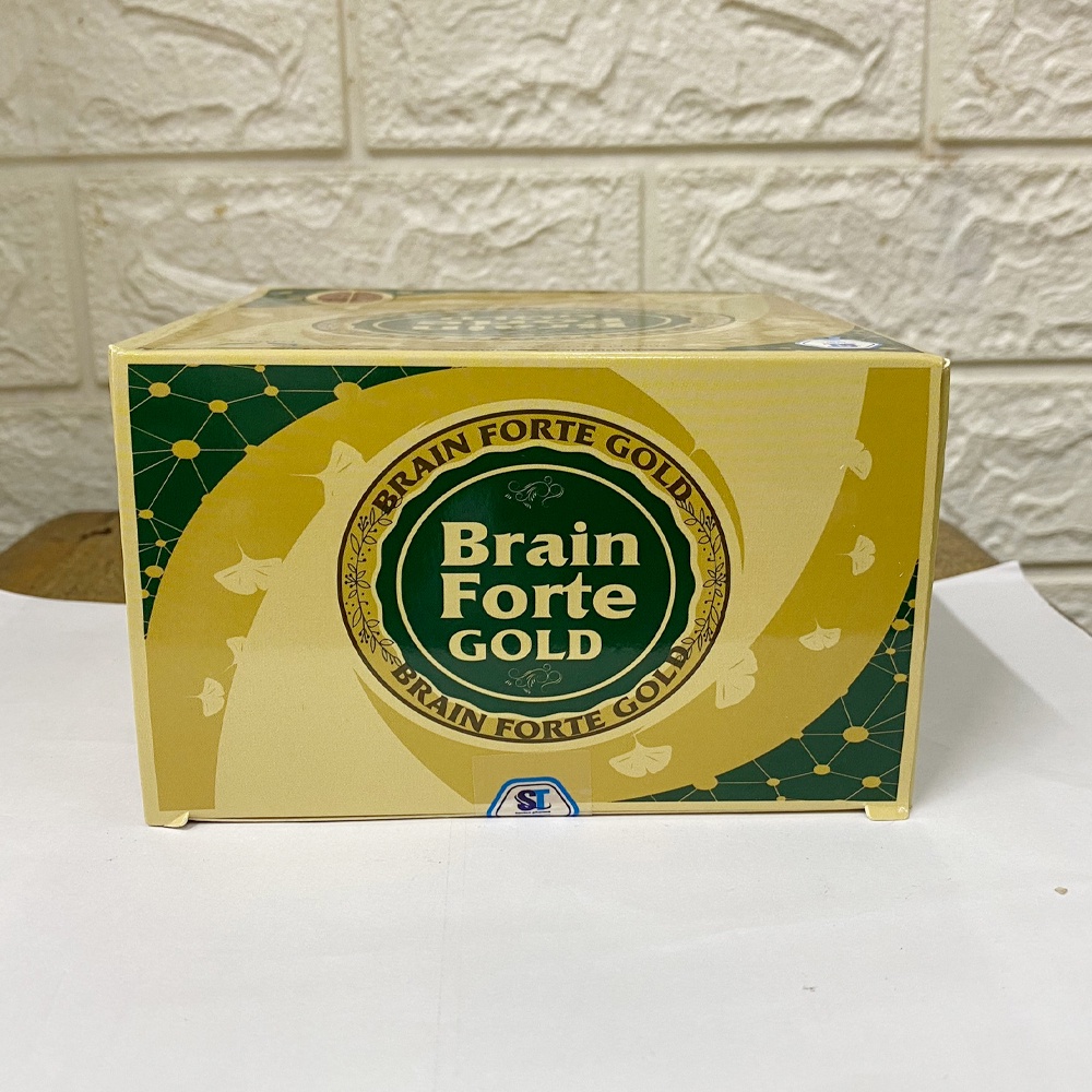 Bổ Não Brain Forte Gold hỗ trợ tăng tuần hoàn máu não, cải thiện suy giảm trí nhớ và giấc ngủ - Hộp 100 Viên