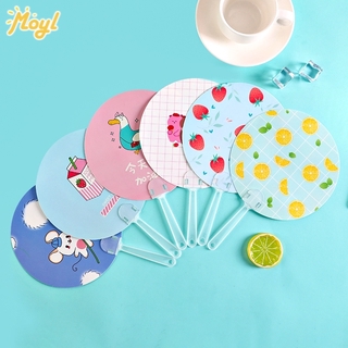 Quạt cầm tay mini bằng nhựa 12 mẫu họa tiết khác nhau tùy chọn đáng yêu dành cho học sinh