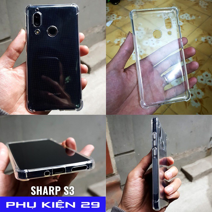 [Sharp S3] Ốp lưng silicon dẻo trong chống sốc Pudini