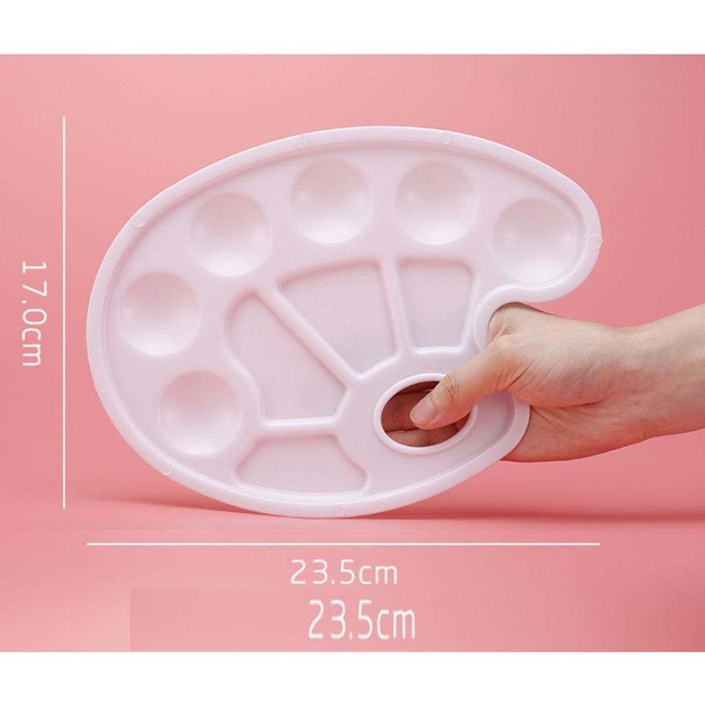 Khay pha màu, pallet nhựa 6 lỗ đựng, pha màu nước acrylic dùng cho học sinh, sinh viên, họa sĩ