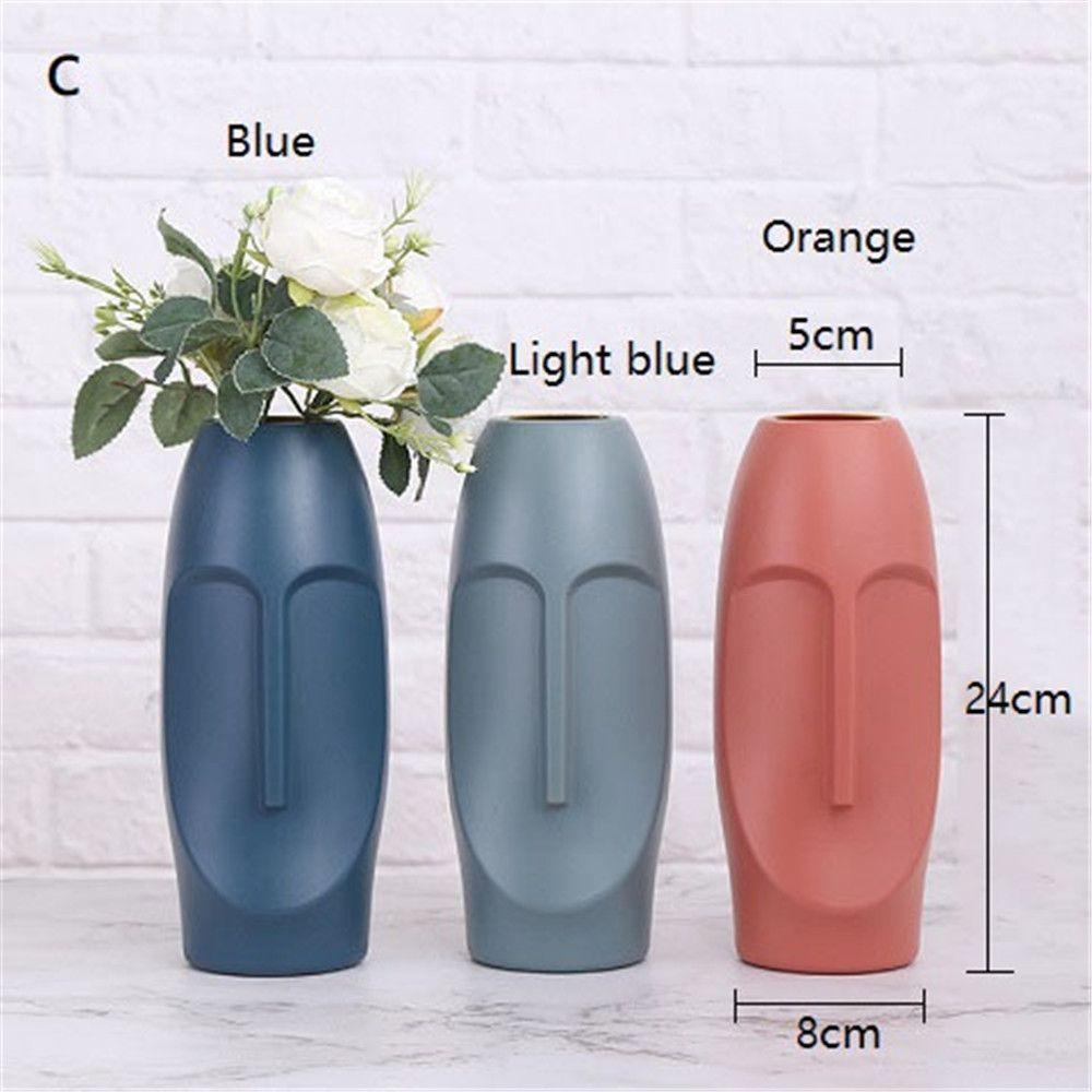 Bình Hoa Sứ Màu Xanh Dương Thiết Kế Mới Sáng Tạo Trang Trí Phòng Khách