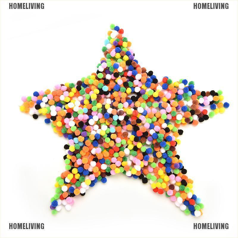 1000 Cục Bông Mềm 10mm Nhiều Màu Sắc Dành Cho Trẻ Em