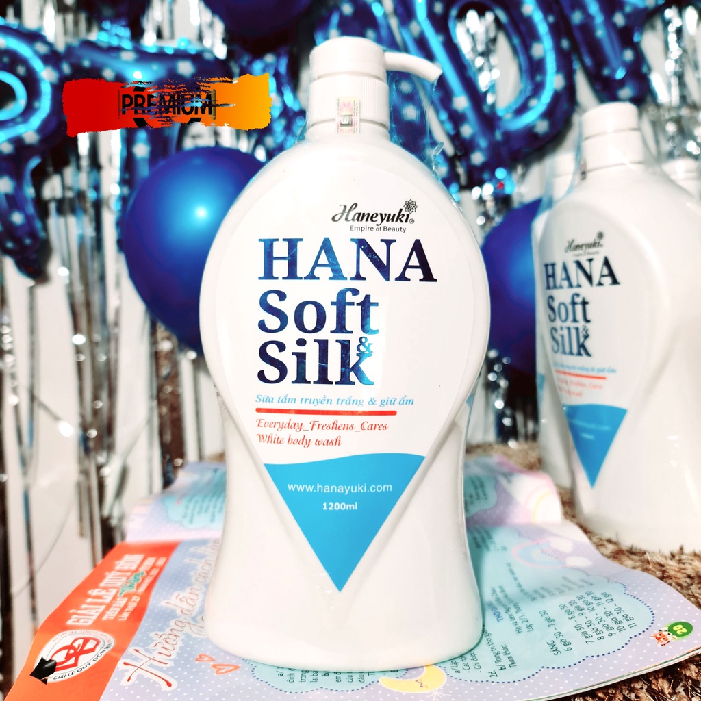 [Chính hãng+quà] Sữa tắm dưỡng da truyền trắng Hana soft silk 1200ml, sữa tắm nước hoa dưỡng ẩm - dhviet | BigBuy360 - bigbuy360.vn