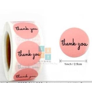 Cuộn 500 stick dán nhãn Thank you dễ thương