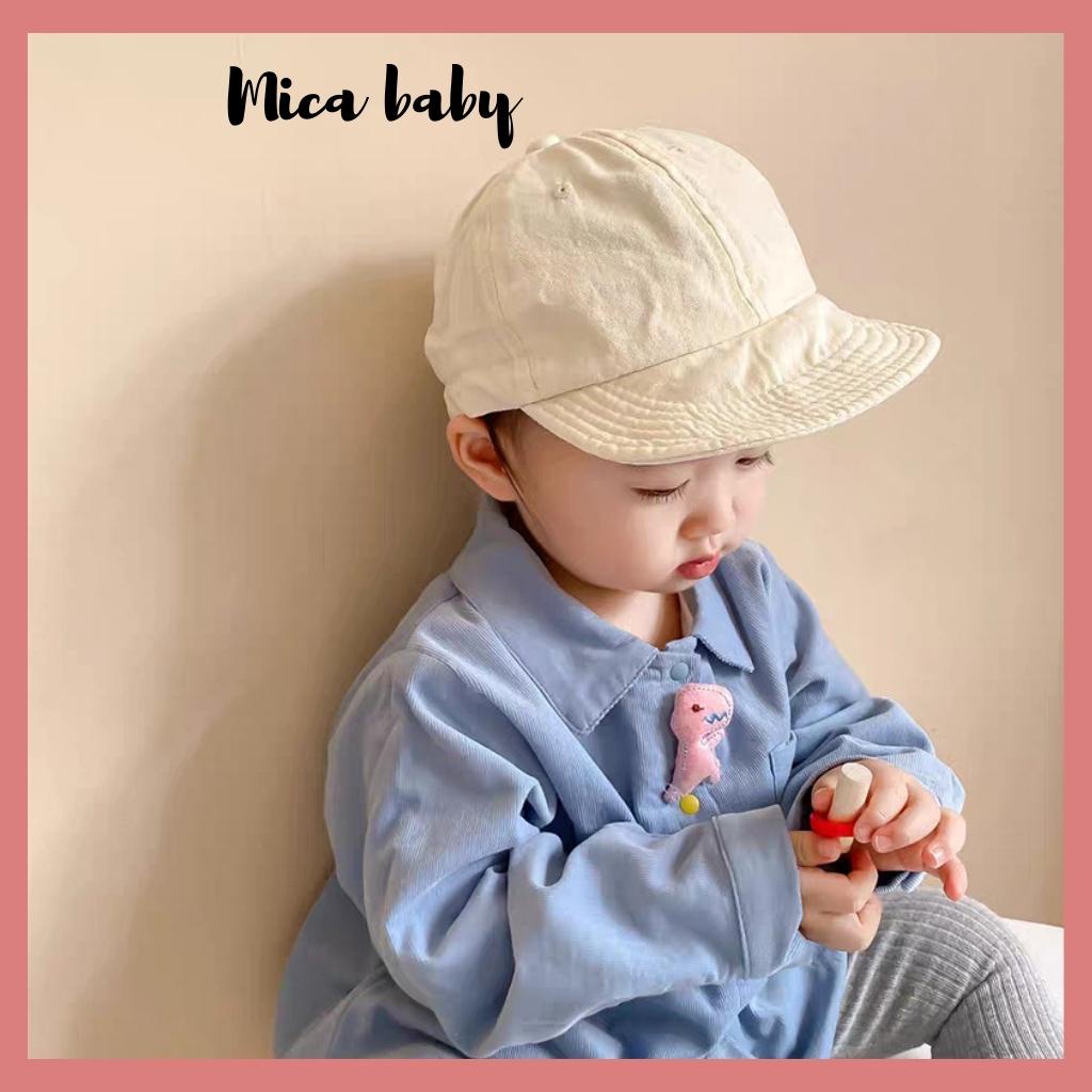Mũ lưỡi trai vải mềm màu trơn xinh xắn cho bé Mica Baby MH131
