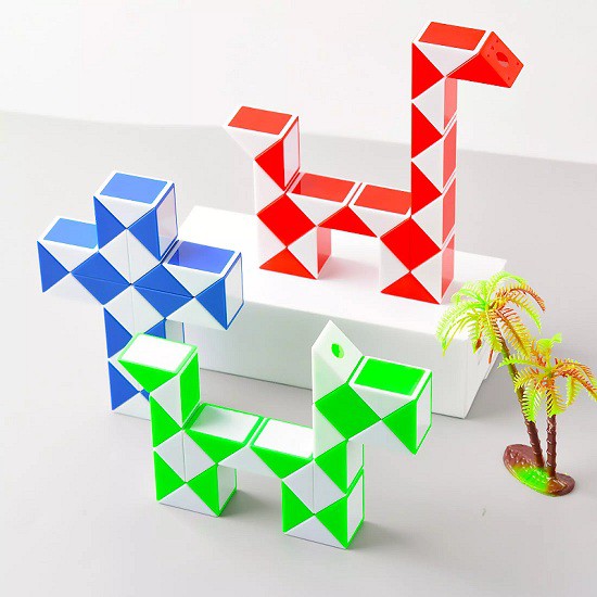 Rubik Biến Thể Rubik Snake Qiyi Twist Puzzle Cao Cấp ( 24/36/48/60/72 Đoạn Rubik hình khối tư duy)