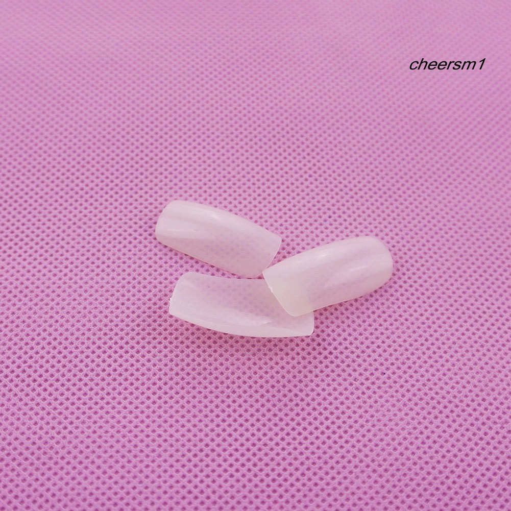 Hộp 500 cái móng giả không màu dùng để làm móng tay nghệ thuật