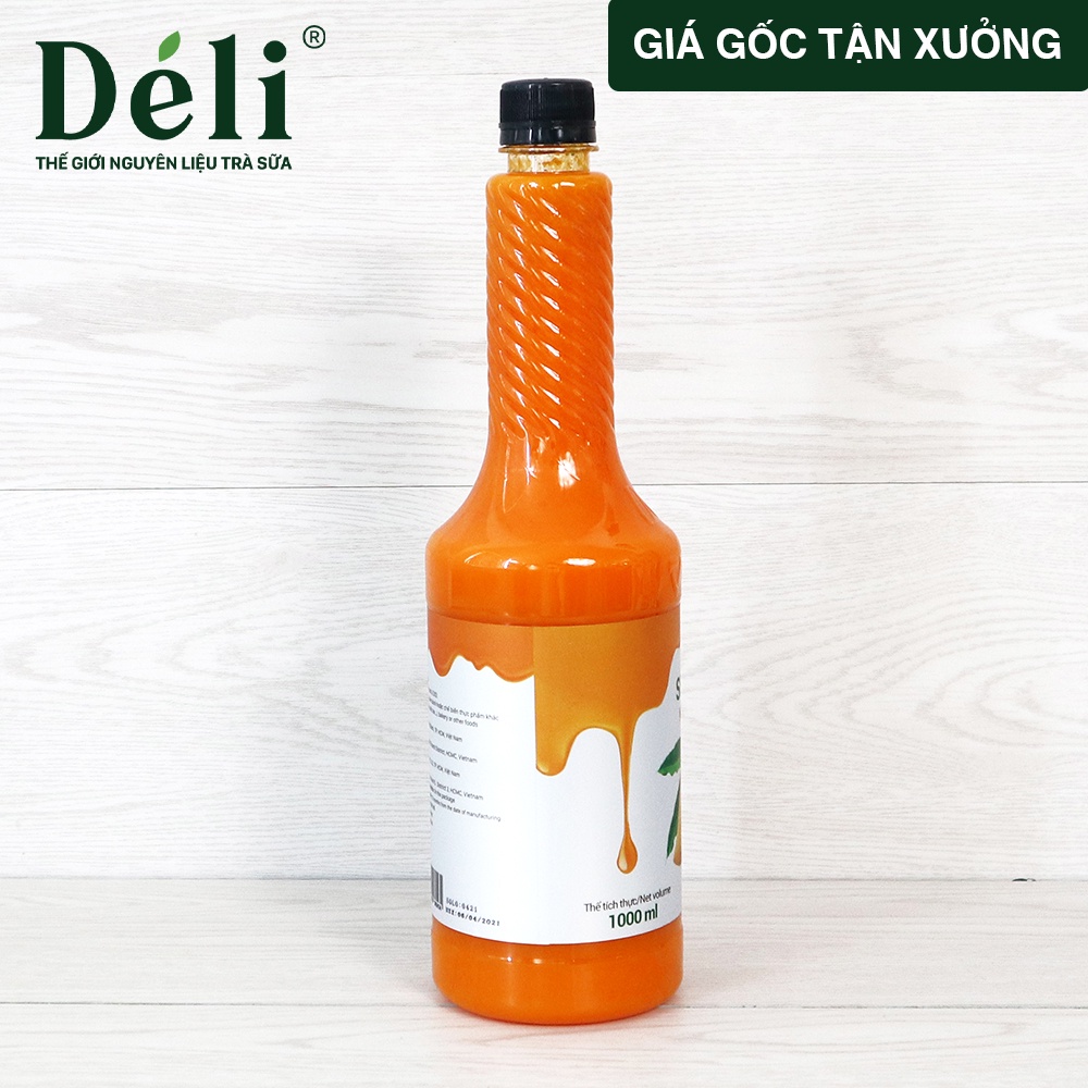 Siro Xoài cao cấp Déli 1LÍT [65% CÓ CHƯA THỊT QUẢ] HSD: 12 tháng. Dùng trong pha chế các oại thức uống như trà, soda,...