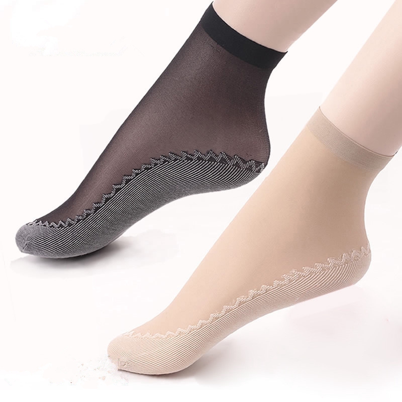 Vớ lụa nhung ngắn mỏng co giãn trong suốt ngắn chất lượng cao cho nữ