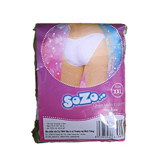 Combo 5 quần lót giấy cao cấp Sozo cho mẹ bỉm sữa dùng 1 lần đi du lịch....