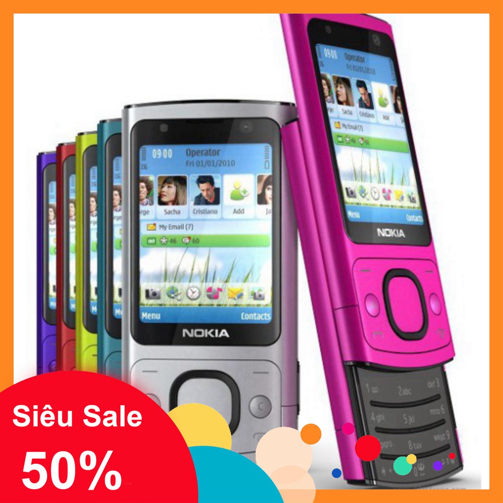 GIẢM 50% CÁC BÁC ƠI Điện Thoại Nokia 6700S Nắp Trượt Chính Hãng Mỏng Vỏ Nhôm Nhẹ GIẢM 50% CÁC BÁC ƠI