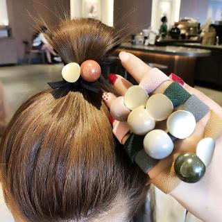 Dây buộc tóc lưới màu đỏ đơn giản và khí quyển Phụ kiện tóc nữ Hàn Quốc