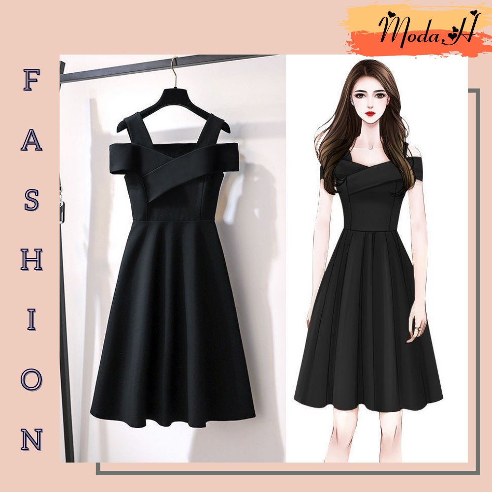 Váy Nữ Trễ Vai, Đầm Nữ Thời Trang Dáng Xòe, Trễ Vai Sang Chảnh | BigBuy360 - bigbuy360.vn