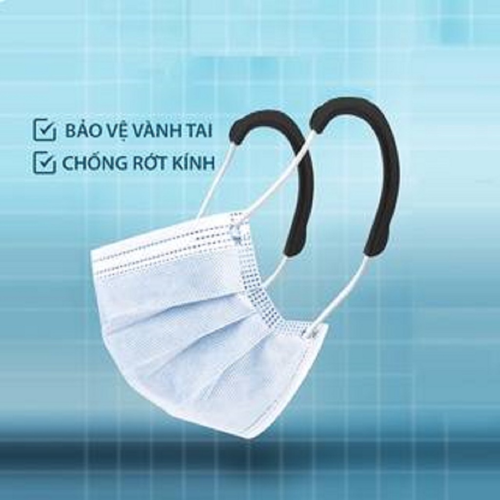 Quai silicon đeo khẩu trang chống đau vành tai, có rãnh giữ gọng kính không rớt - PK114