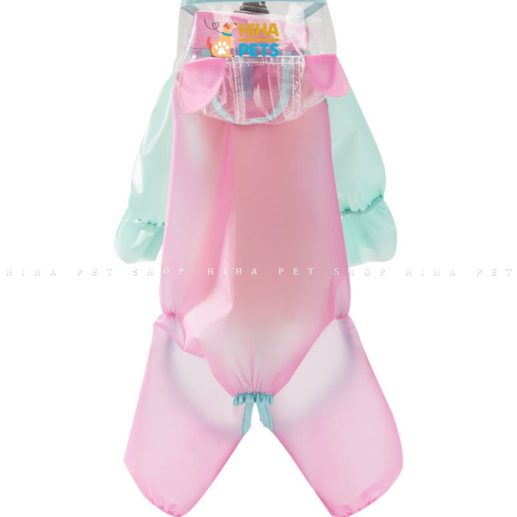 Áo Mưa Cho Chó Mèo, Áo Mư Trong Suốt Cho Thú Cưng Hihapet