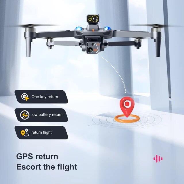 Máy bay Flycam K911 Max 2 Camera Cảm Biến Chánh Va Chạm 360 Độ tầm Xa 1200M Bay 20 Phút Động Cơ Không chổi Than