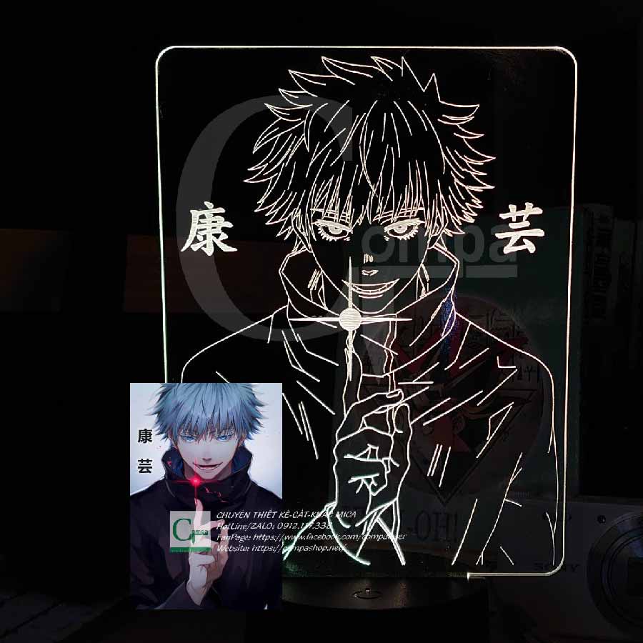 [ẢNH SHOP TỰ CHỤP] Đèn Ngủ 3D LED ANIME Jujutsu Kaisen Satoru Gojo Type 12 AJKN0112 16 màu tùy chỉnh COMPASHOP