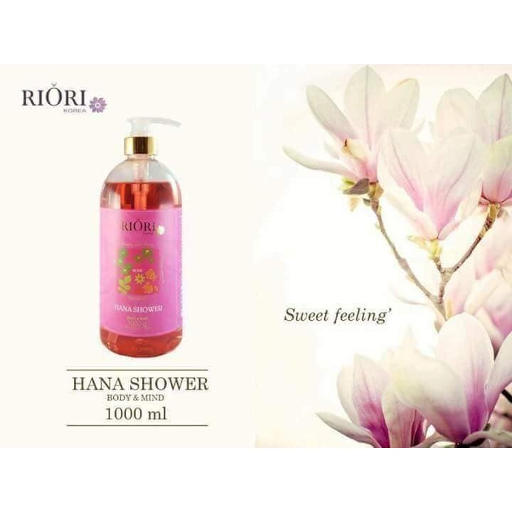 Mỹ phẩm Hàn Quốc - Sữa tắm Trắng Hương Hoa Hồng Riori Hana Shower Gel Rose - Sữa Tắm cao cấp