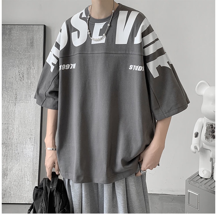 Áo Thun Nam Ngắn Tay Cổ Tròn Thời Trang Hàn