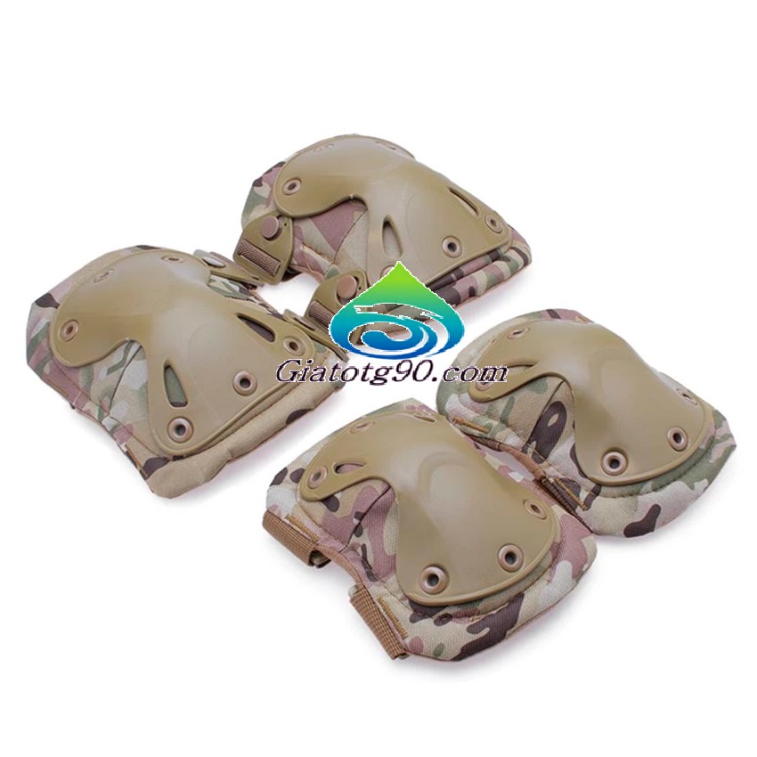 Bộ Bó Gối Bảo Vệ Chân Tay 4 MIẾNG 6403 (rằn ri) + Tặng 1 dao gấp thẻ ATM .