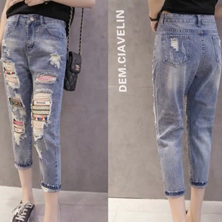 Quần Baggy Jean Thổ cẩm Quảng Châu