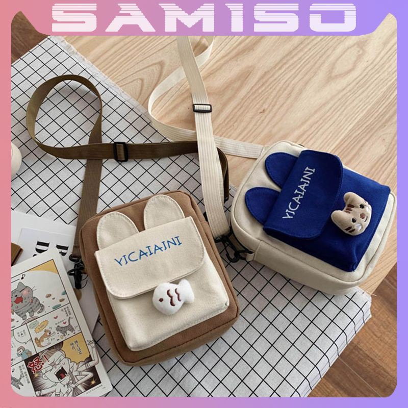 Túi đeo chéo tote đẹp vải canvas mềm đi học giá rẻ TD14